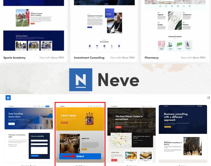 A view of Neve - free WordPress Theme for Bloggers