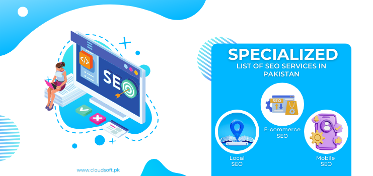 Image shows the Specialized List of SEO Services in Pakistan - cloudsoft seo